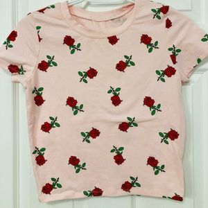Rose crop top